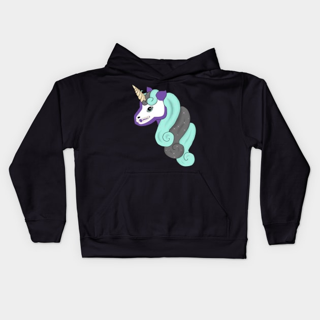 Sierra Sparkle- Skeleton Unicorn Kids Hoodie by RSewell